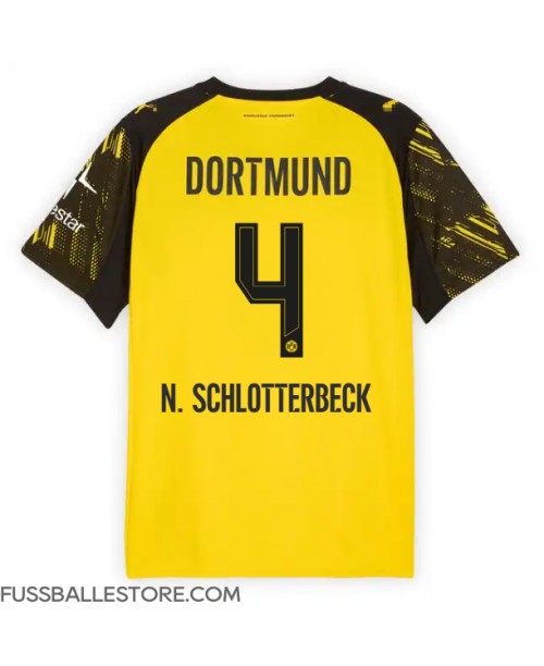 Günstige Borussia Dortmund Nico Schlotterbeck #4 Heimtrikot 2025-26 Kurzarm Günstige Borussia Dortmund Nico Schlotterbeck #4 Heimtrikot 2025-26 Kurzarm